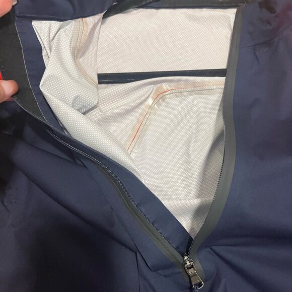 Ralph Lauren RLX Pullover Jacket Men XL Blue Orange Windbreaker Golf Performance - Picture 7 of 8